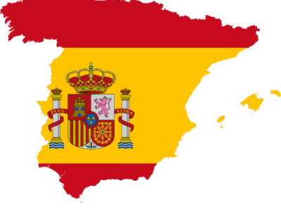 Flag map of Spain