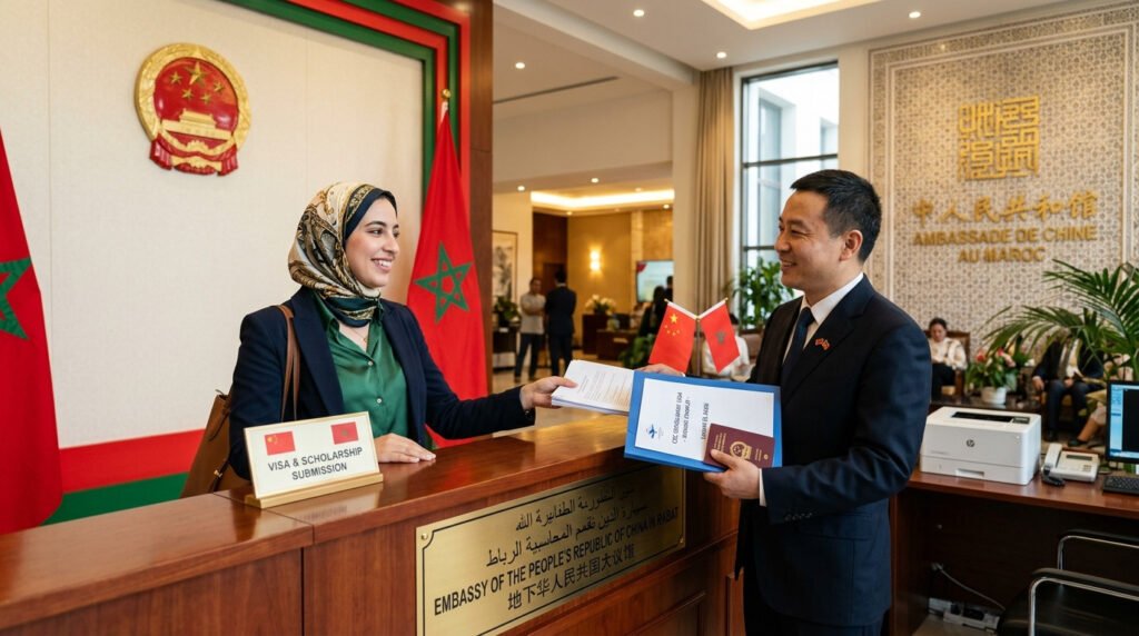 bourse Chine dossier soumission ambassade Maroc