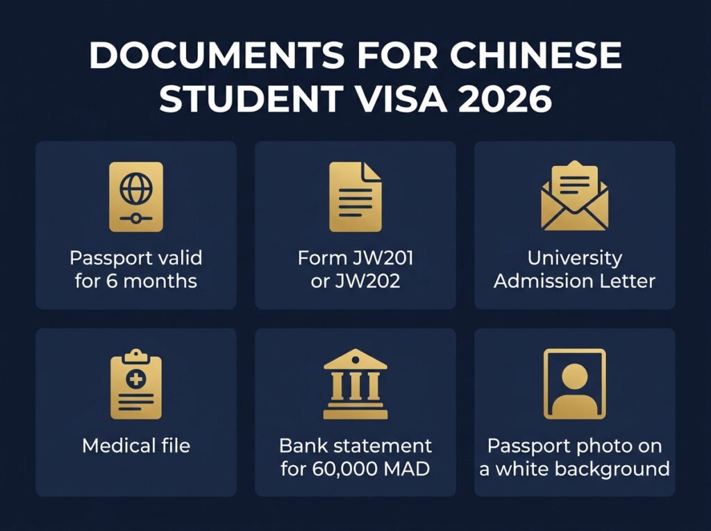 documents visa étudiant Chine liste complète