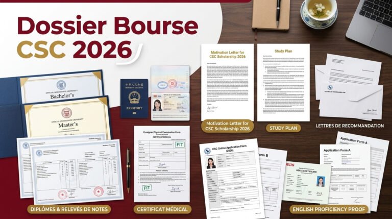 dossier bourse CSC 2026 éléments indispensables
