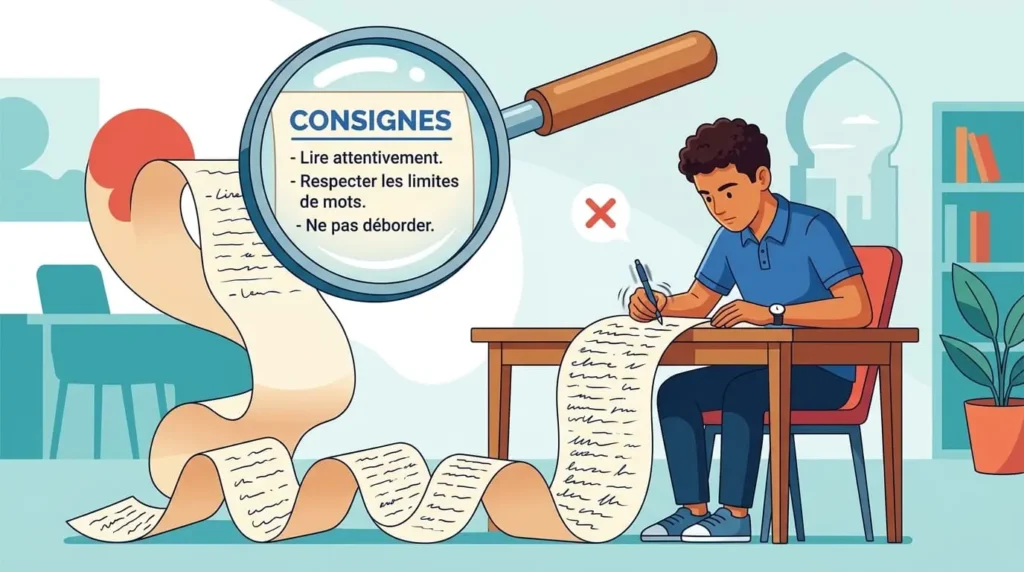 Négliger les consignes des épreuves