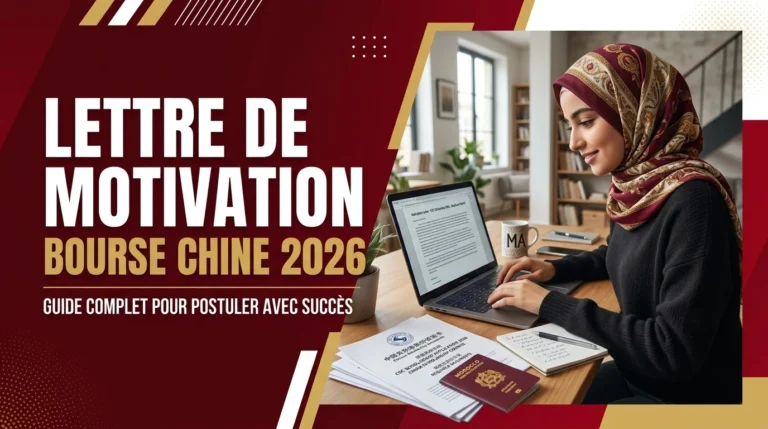 lettre de motivation bourse Chine 2026 marocains