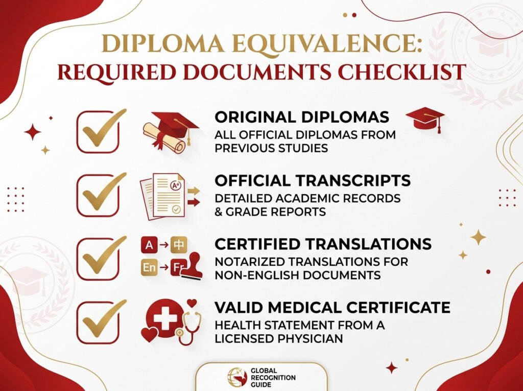 documents équivalence diplôme chinois Maroc