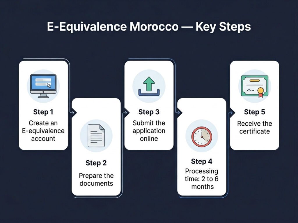 e-equivalence Maroc Chine procédure étapes