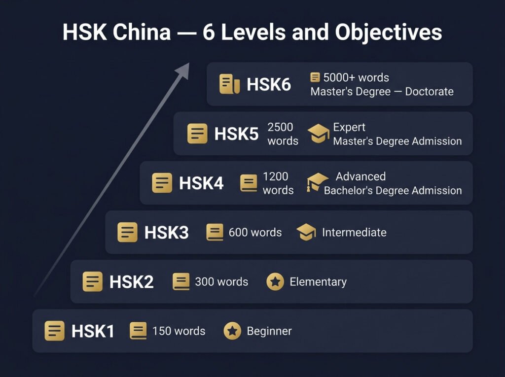 hsk china 6 niveaux objectifs progression