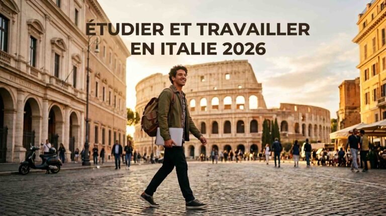 Étudiant marocain préparant son projet pour partir étudier en Italie et trouver un travail étudiant en Italie en 2026